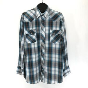 Roper Long Sleeve Pearl Snap Western Shirt Men's Size 2XL Plaid Woven Cowboy